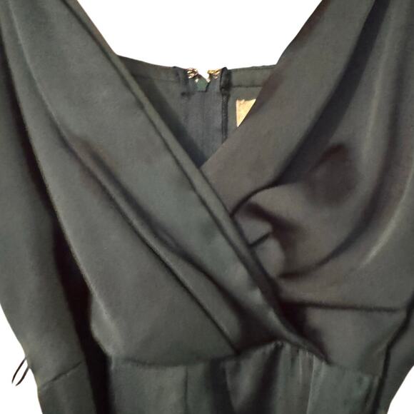 Alter'd State XL Mini satin dress ruffle skirt cross bodice strappy prom formal - Picture 4 of 8